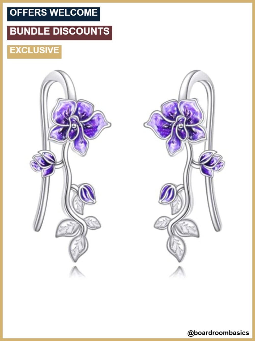 Sterling Silver Ear Climber Crawler Cuff Wrap Earrings for Women
